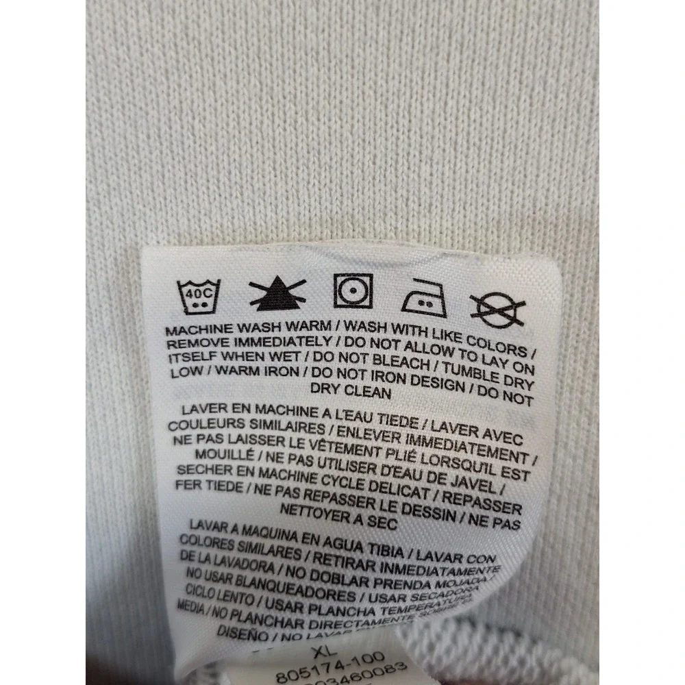 Nike Sportswear T Shirt Mens XL White Script Logo Cotton Herren Modern Crew Neck